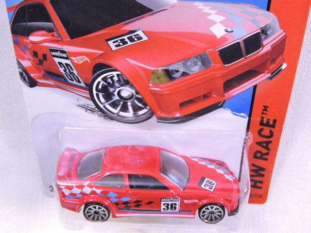 Hot wheels BMW M3 E36 Dolphin shape ( Red #36 )  Long Card