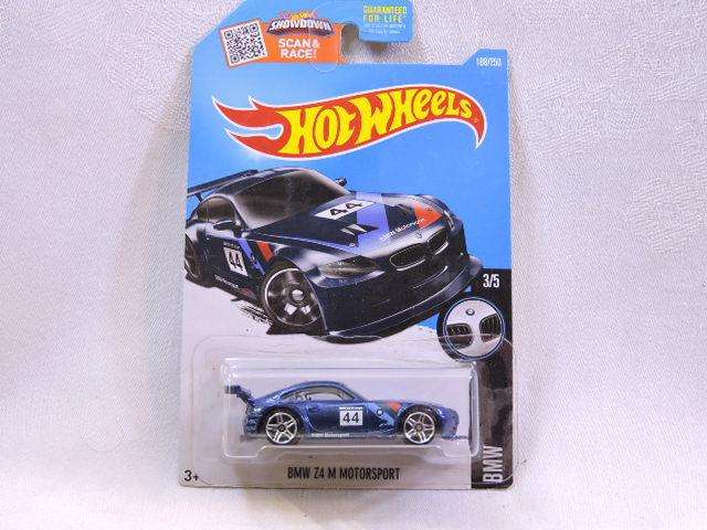 Hot wheels BMW Z4 M  Motorsport ( Blue #44 )  Long Card
