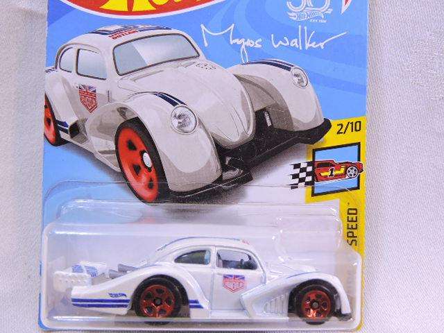 Hot wheels VOLKSWAGEN VW Kafer Racer (  White Mangos Walker ) Long Card