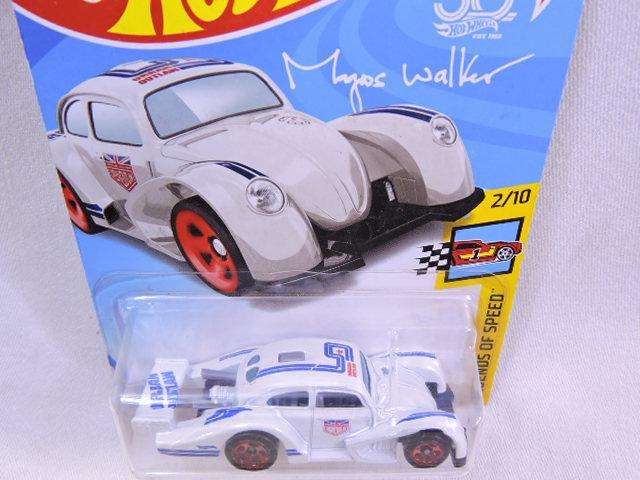 Hot wheels VOLKSWAGEN VW Kafer Racer (  White Mangos Walker ) Long Card