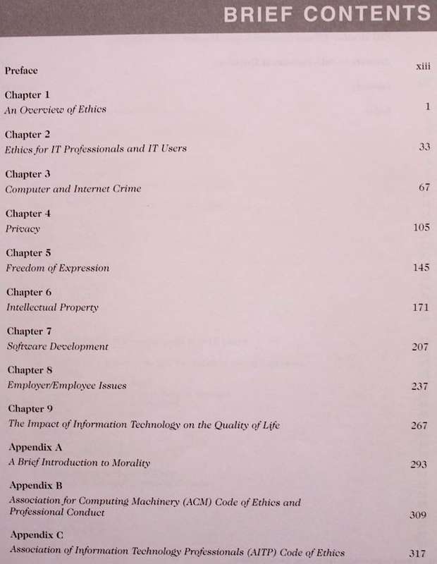 ETHICS IN INFORMATION TECHNOLOGY - GEORGE REYNOLDS
