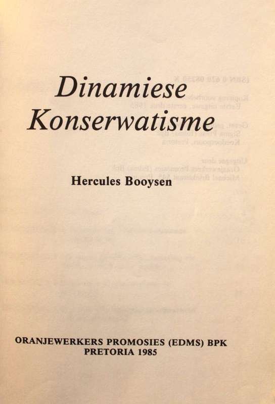 DINAMIESE KONSERWATISME - HERCULES BOOYSEN