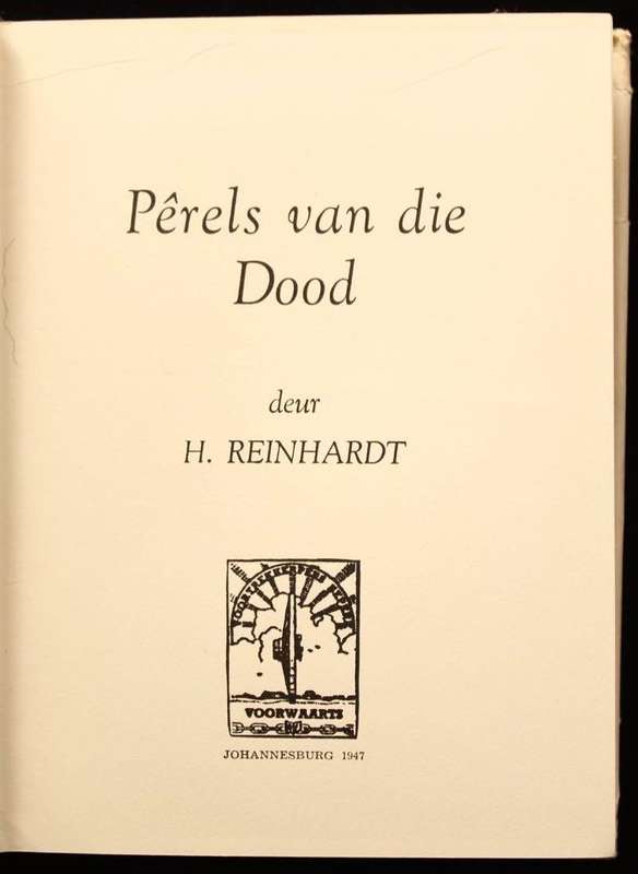 PERELS VAN DIE DOOD - H. REINHARDT (1947)