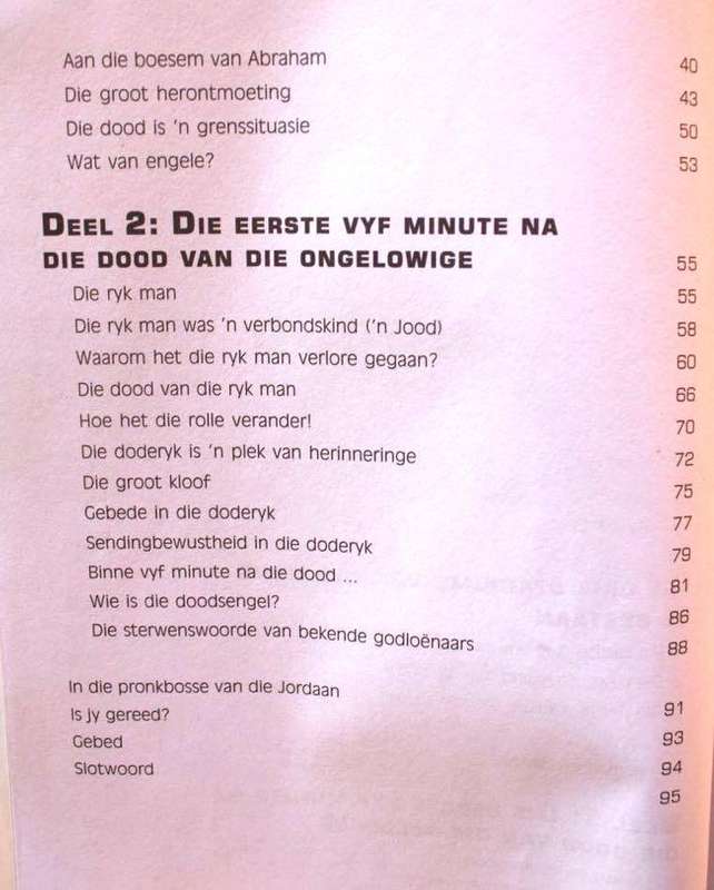 WAT GEBEUR AS 'N MENS STERF . . . DIE EERSTE 5 MINUTE NA DIE DOOD - ISAK BURGER