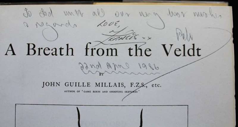 A BREATH FROM THE VELDT - J.G. MILLAIS - FACSIMILE REPRINT OF 1895 EDITION SIGNED BY EDITOR & ARTIST