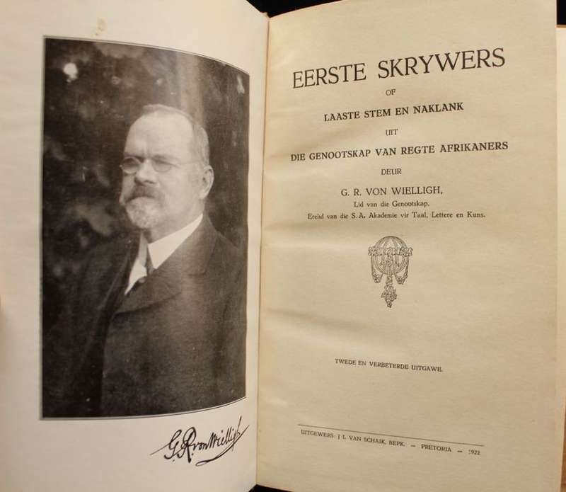 EERSTE SKRYWERS - G.R. VON WIELLIGH
