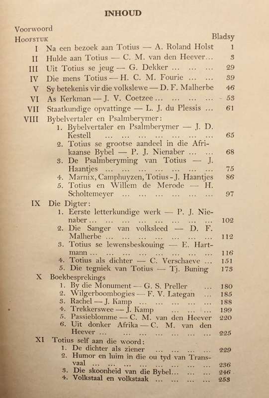 TOTIUS - DIGTER EN PPROFEET - P.J. NIENABER