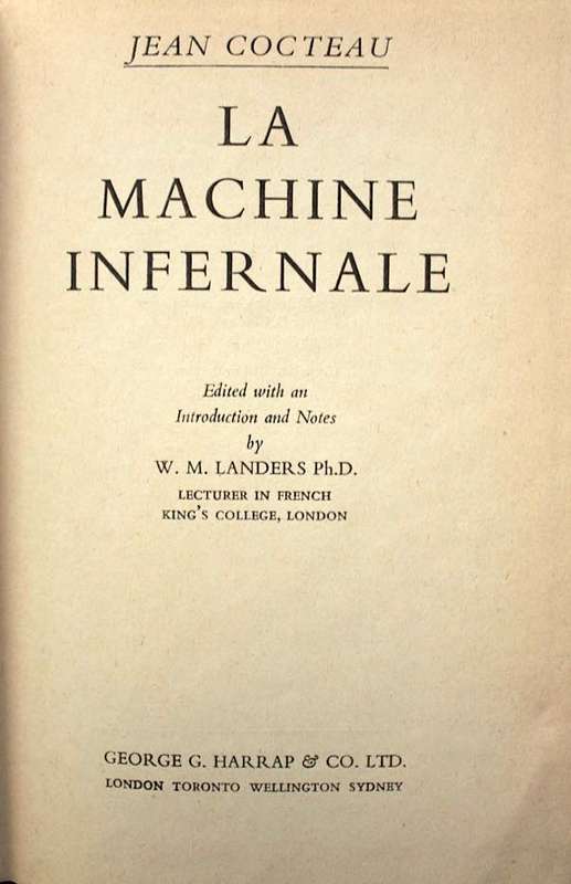 LA MACHINE INFERNALE - JEAN COCTEAU (1957)