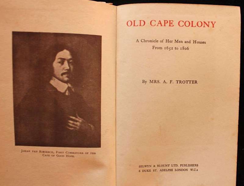 OLD CAPE COLONY - MRS. A.F. TROTTER