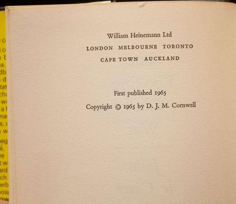 THE LOOKING-GLASS WAR BY JOHN LE CARRÉ - 1ST. ED 1965 JOHN LE CARRE