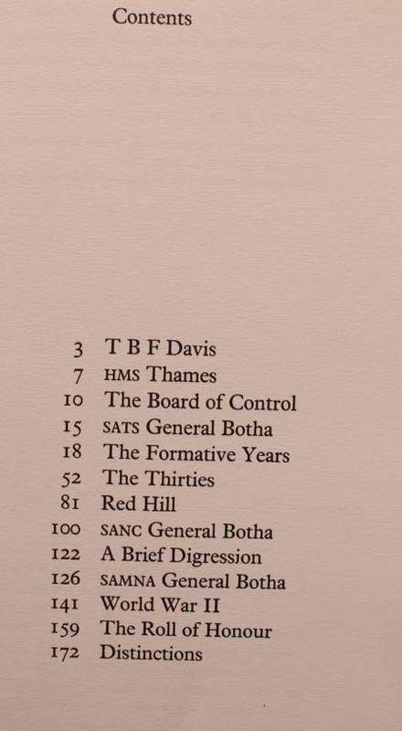 A HISTORY OF THE TRAINING SHIP GENERAL BOTHA - WILHELM GRUTTER (1973)