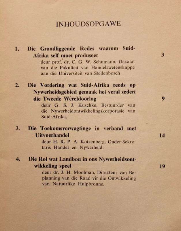 NYWERHEIDSONTWIKKELING IN SUID-AFRIKA - 'N SAUK-PUBLIKASIE (1959)