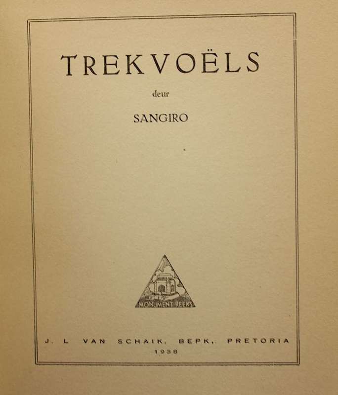 TREKVOËLS - SANGIRO (1938) MONUMENT-REEKS