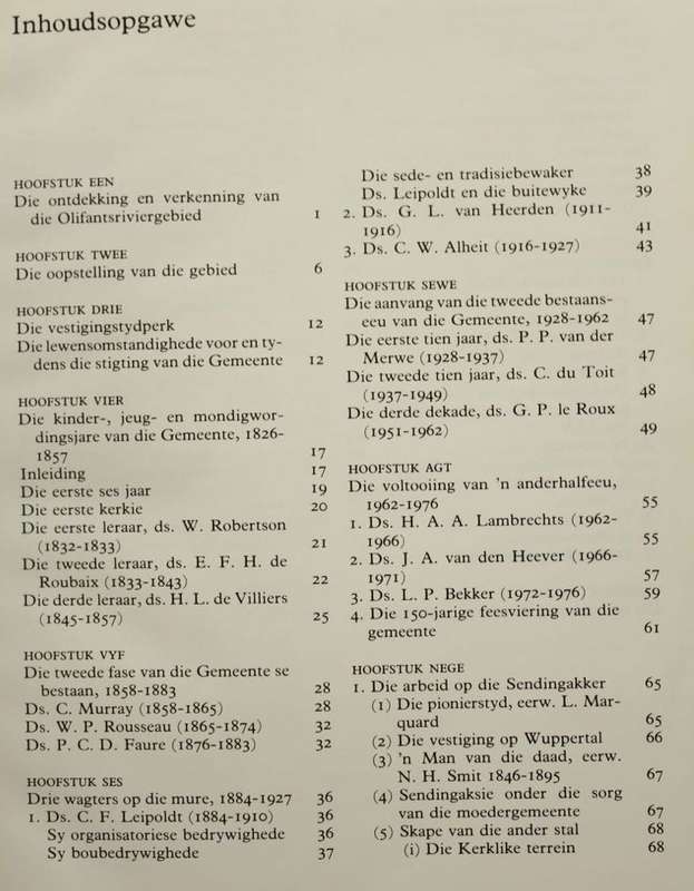 VAN ROODEZAND TOT GARIEP: DIE 150-JARIGE BESTAAN VAN DIE N.G. GEMEENTE CLANWILLIAM - D.A. KOTZE