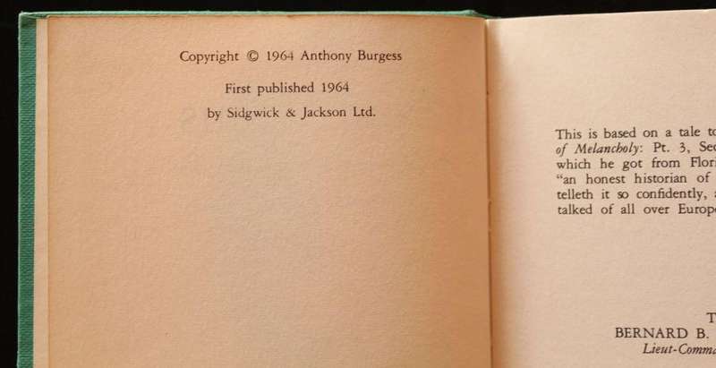 THE EVE OF ST. VENUS - ANTHONY BURGESS (1964) - 1ST ED.