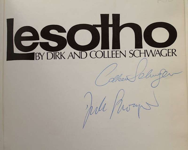 LESOTHO by Dirk & Colleen Schwager (1972) - SIGNED by both authors