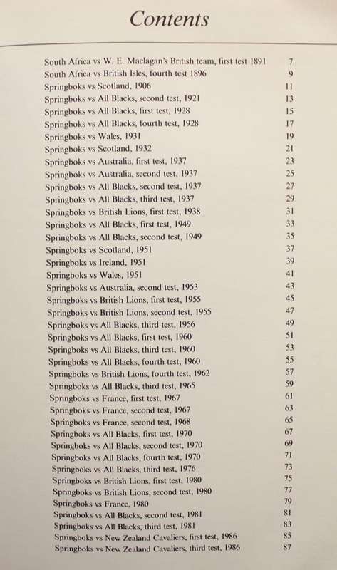 GREAT SPRINGBOK RUGBY TESTS - 100 YEARS OF HEADLINES