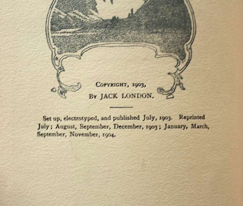THE CALL OF THE WILD by Jack London (9th impression, 1905)