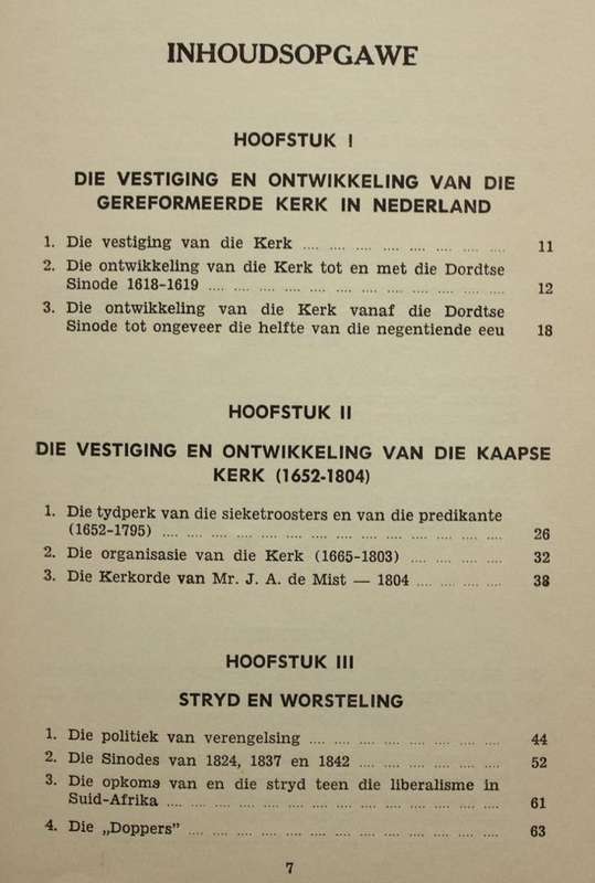 DIE ONTSTAAN VAN DIE GEREFORMEERDE KERK IN SUID-AFRIKA - DR. B.R. KRUGER