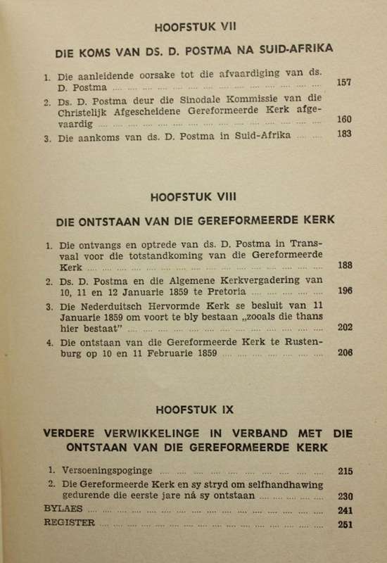 DIE ONTSTAAN VAN DIE GEREFORMEERDE KERK IN SUID-AFRIKA - DR. B.R. KRUGER