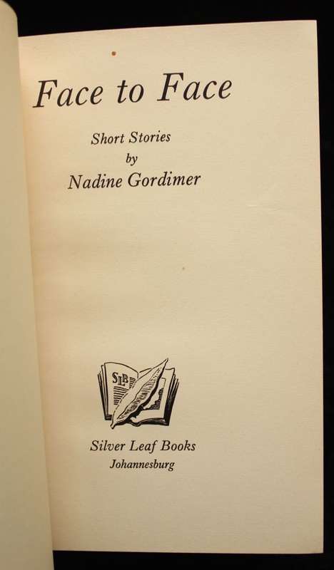 FACE TO FACE - NADINE GORDIMER (1949) Nobel Prize Winner's FIRST book