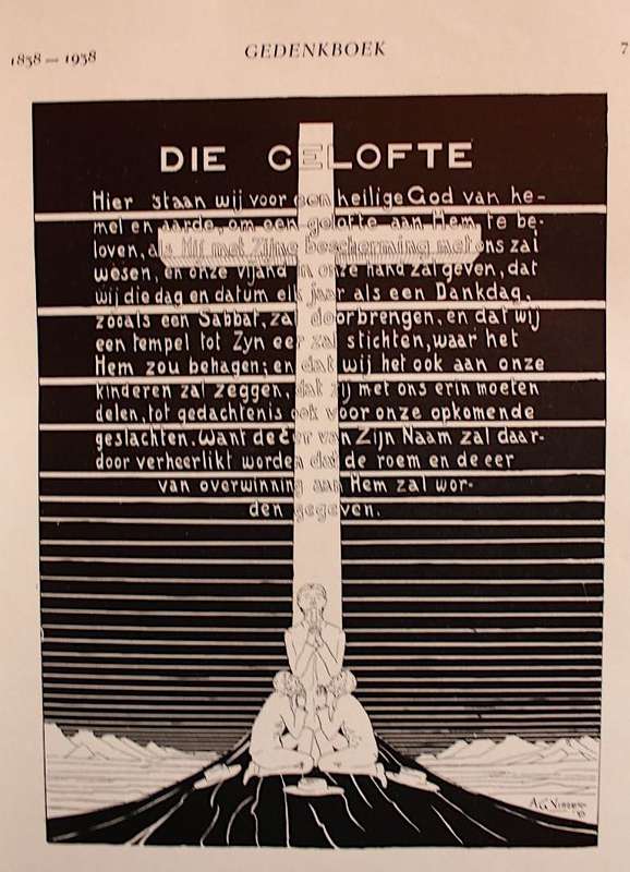 GEDENKBOEK VAN DIE OSSEWATREK 1838-1938 - D. MOSTERT (met oorspronklike glipkassie!)