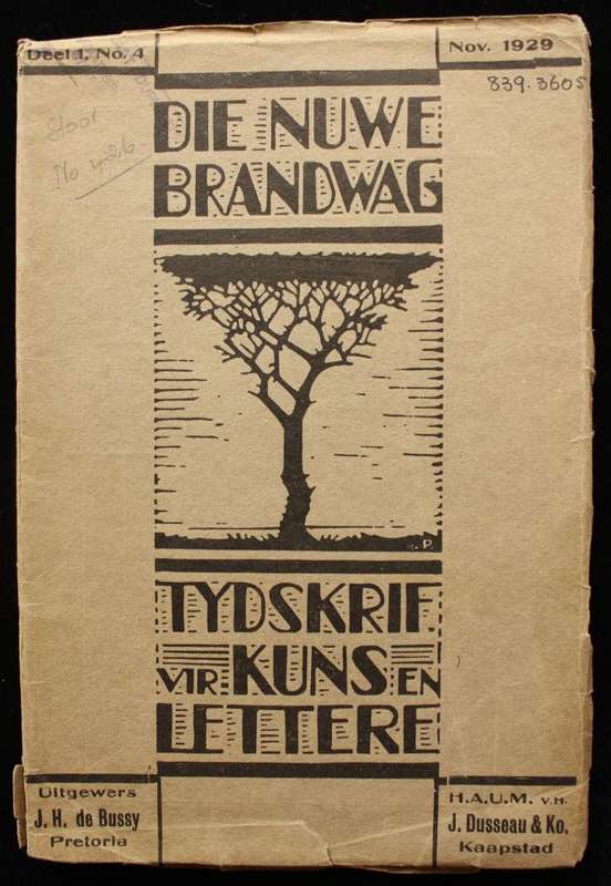 DIE NUWE BRANDWAG - DEEL I. NO. IV - NOVEMBER 1929