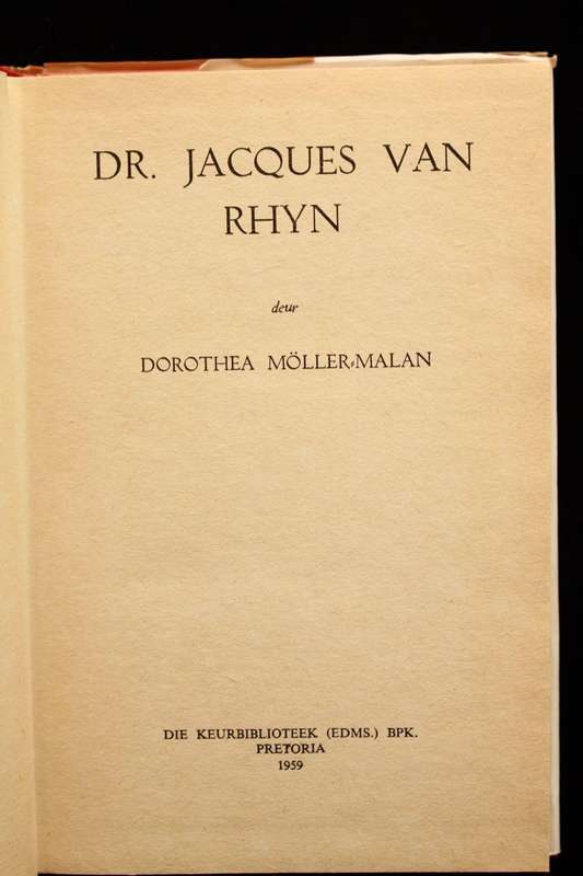 DR. JAQUES VAN RHYN - DOROTHEA MOLLER-MALAN (1959)