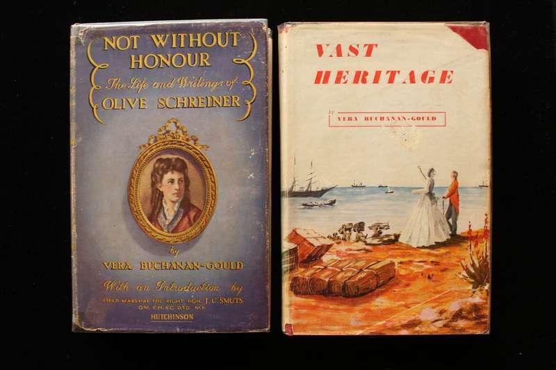NOT WITHOUT HONOUR (OLIVE SCHREINER) & VAST HERITAGE 2 X BOOKS BY VERA BUCHANAN-GOULD