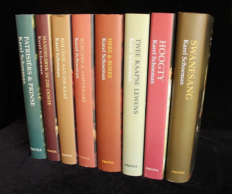 PUIK VOLLEDIGE STEL VAN KAREL SCHOEMAN SE KOLONIE AAN DIE KAAP REEKS (8 VOLUMES)