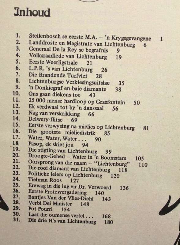 WEERLIG IN DIE WESTE - 'N GESKIEDENIS VAN LICHTENBURG - JOHANNES DE BEER - EESRTE UITGAAF 1973