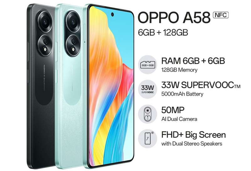 LOOK AT THIS OPPO A58 128GB DUAL SIM BRAND NEW