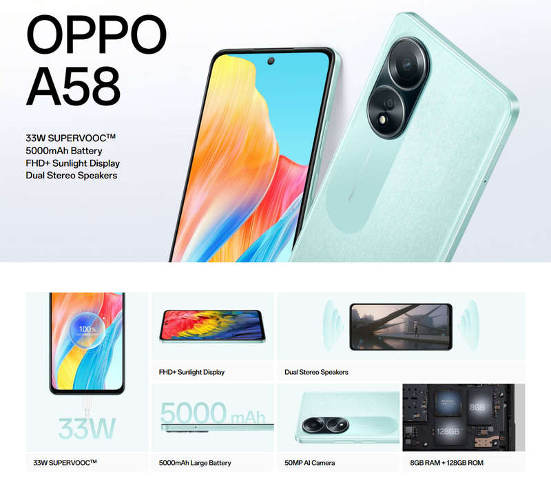 LOOK AT THIS OPPO A58 128GB DUAL SIM BRAND NEW