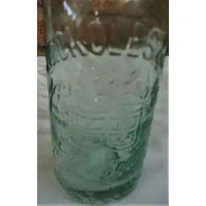 VINTAGE J. NICKOLES & Co. CODD BOTTLE WITH MARBLE MADE IN CAPE TOWN