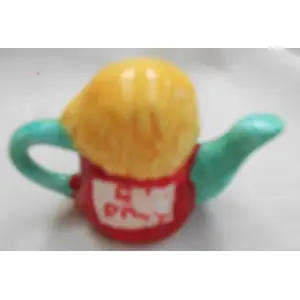MINIATURE RED ROSE NURSERY RHYME GIRL TEAPOT-IDEAL FOR YOUR PRINTERS TRAY/ BABYS ROOM DECOR-SEALED