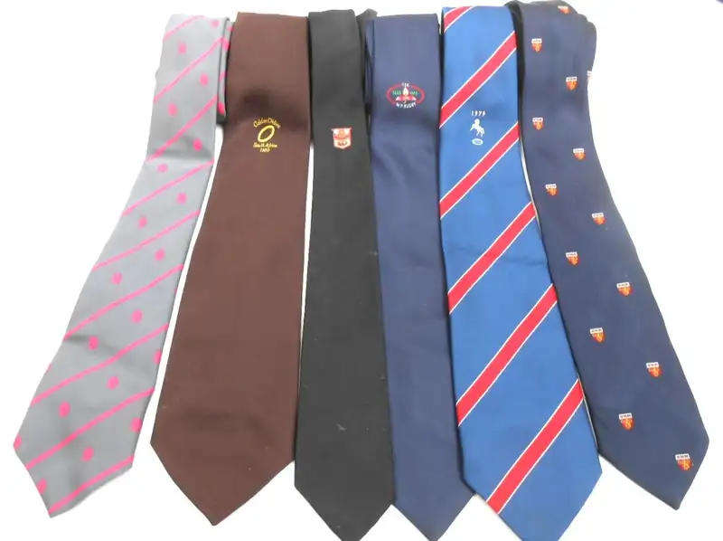 SIX DIFFERENT RUGBY NECK TIES (2)