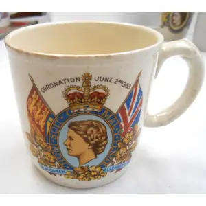 QUEEN ELIZABETH 11 - FOUR DIFFERENT COMMEMORATIVE MUGS - SOLD TOGETHER for one price