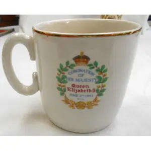 QUEEN ELIZABETH 11 - FOUR DIFFERENT COMMEMORATIVE MUGS - SOLD TOGETHER for one price