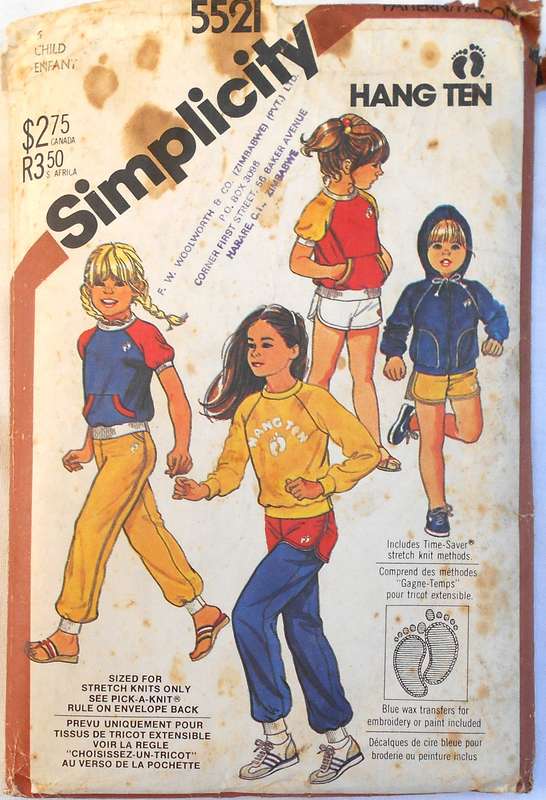 SIMPLICITY 5521 KIDS HOODIE   5 YEARS NO TRANSFER-PANTS-SHORTS SUPPLIED