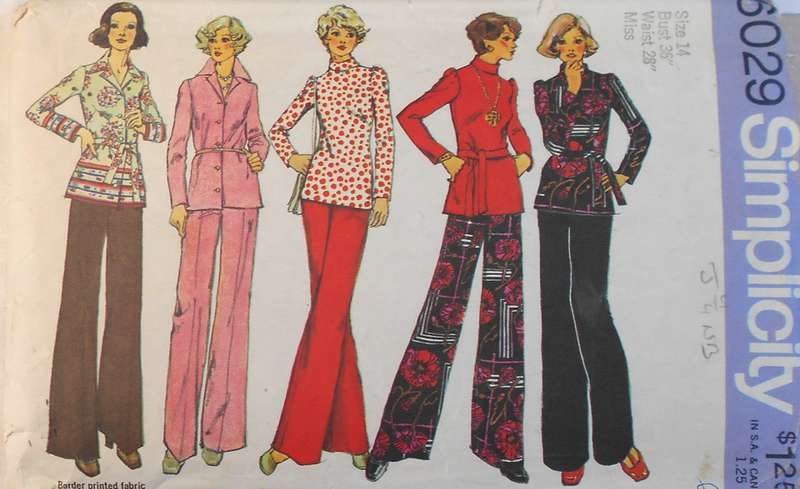 VINTAGE SIMPLICITY 6029 TOP-BLOUSE-PANTS SIZE 14 BUST 36 COMPLETE