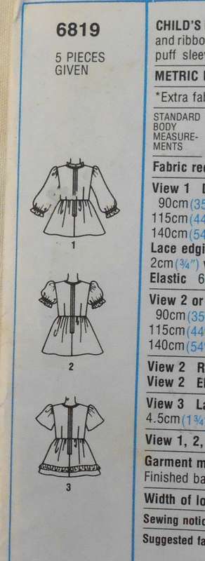 SIMPLICITY 6819 GIRLS DRESS SIZE 6 YEARS BREATS 64 CM COMPLETE