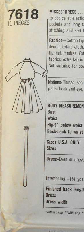 SIMPLICITY 7618 DRESS WITH FLARED SKIRT SIZE 10-12-14 COMPLETE-UNCUT-F/FOLDED