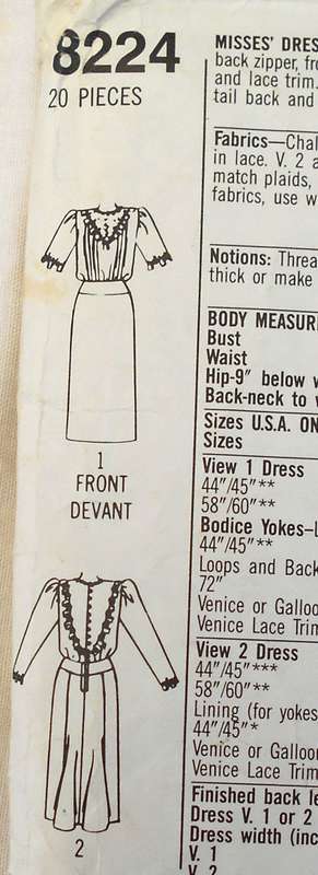 SIMPLICITY 8224 STUNNING DRESS SIZE 12 COMPLETE