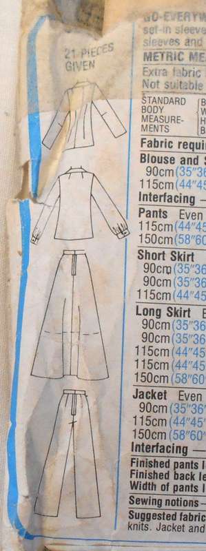 SIMPLICITY 8245 UNLINED JACKET-BLOUSE-PANTS-SKIRT SIZE 14 BUST 92 CM COMPLETE
