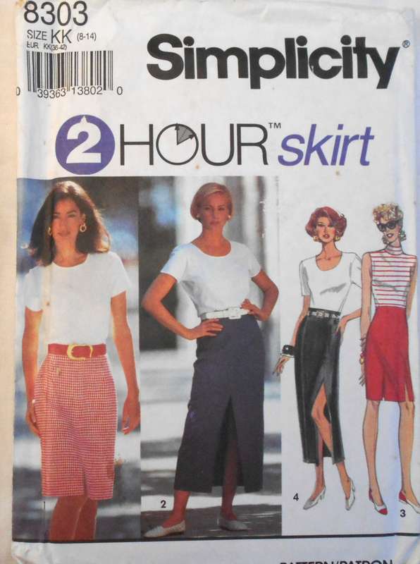 SIMPLICITY 8303 SET OF SKIRTS IN 2 LENGTHS SIZE 8-14 COMPLETE CUT TO 12
