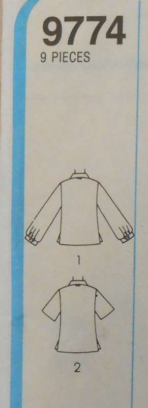 SIMPLICITY 9774 TOP STITCHED FRONT BUTTON SHIRT SIZE 14 BUST 92 CM COMPLETE