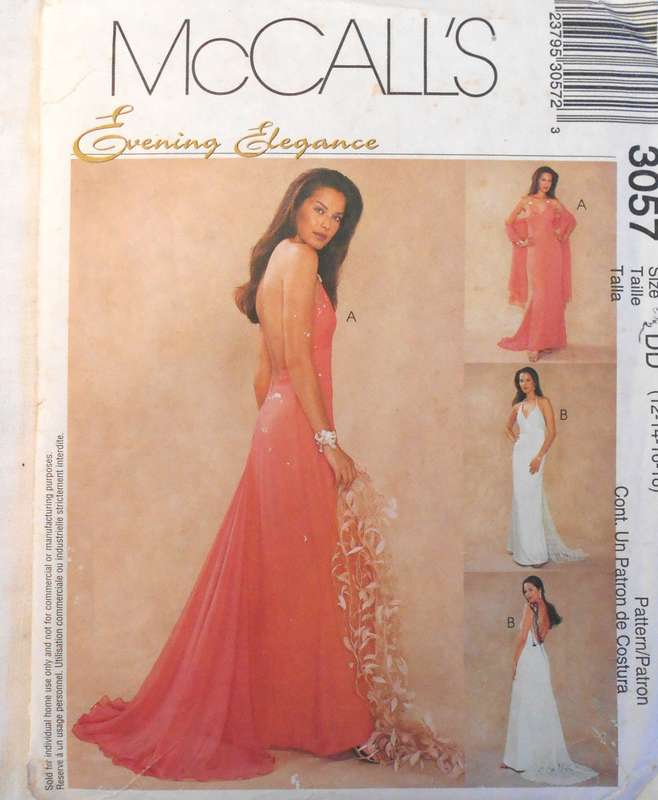 McCALLS 3057 LINED DRESS & WRAP SIZE 12-18 SEE LISTING