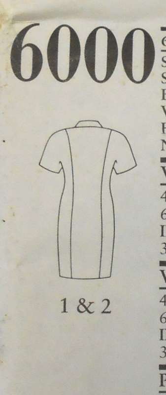 NEW LOOK PATTERNS 6000 FRONT BUTTON DRESS SIZE 6 - 16 COMPLETE-UNCUT-F/FOLDED