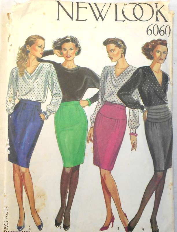 NEW LOOK PATTERNS 6060 SET OF SKIRTS SIZE 8-18 COMPLETE-ONLY 1 SKIRT CUT TO 12