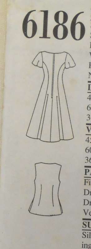 NEW LOOK PATTERNS 6186 DRESS & WAISTCOAT SIZE 8-18 COMPLETE-CUT TO 12